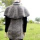 Colete feminino em lã crua, feito em tricô